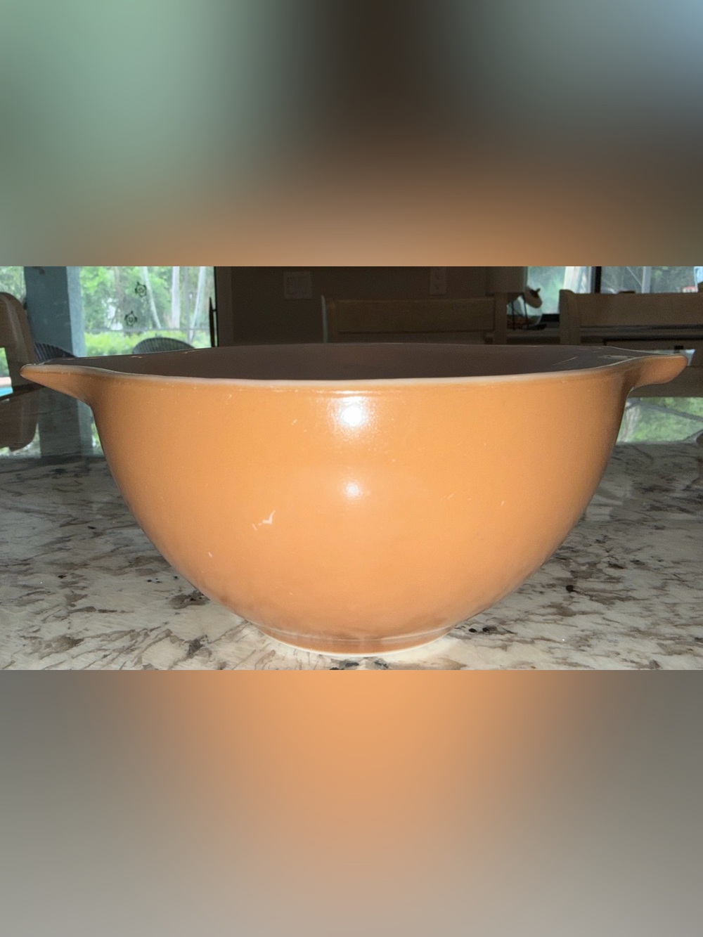 Vintage Pyrex Brown Town and Country #441 Cinderella Mixing Bowl 1.5 Pint